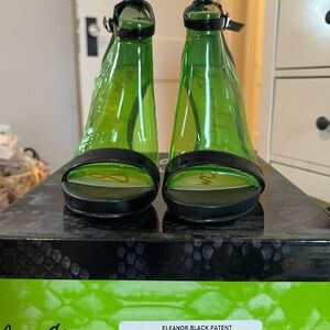 Sam Edelman Eleanor Black Patent Strappy Heels